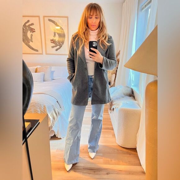 New without tags Gray wool like coat - Picture 3 of 9